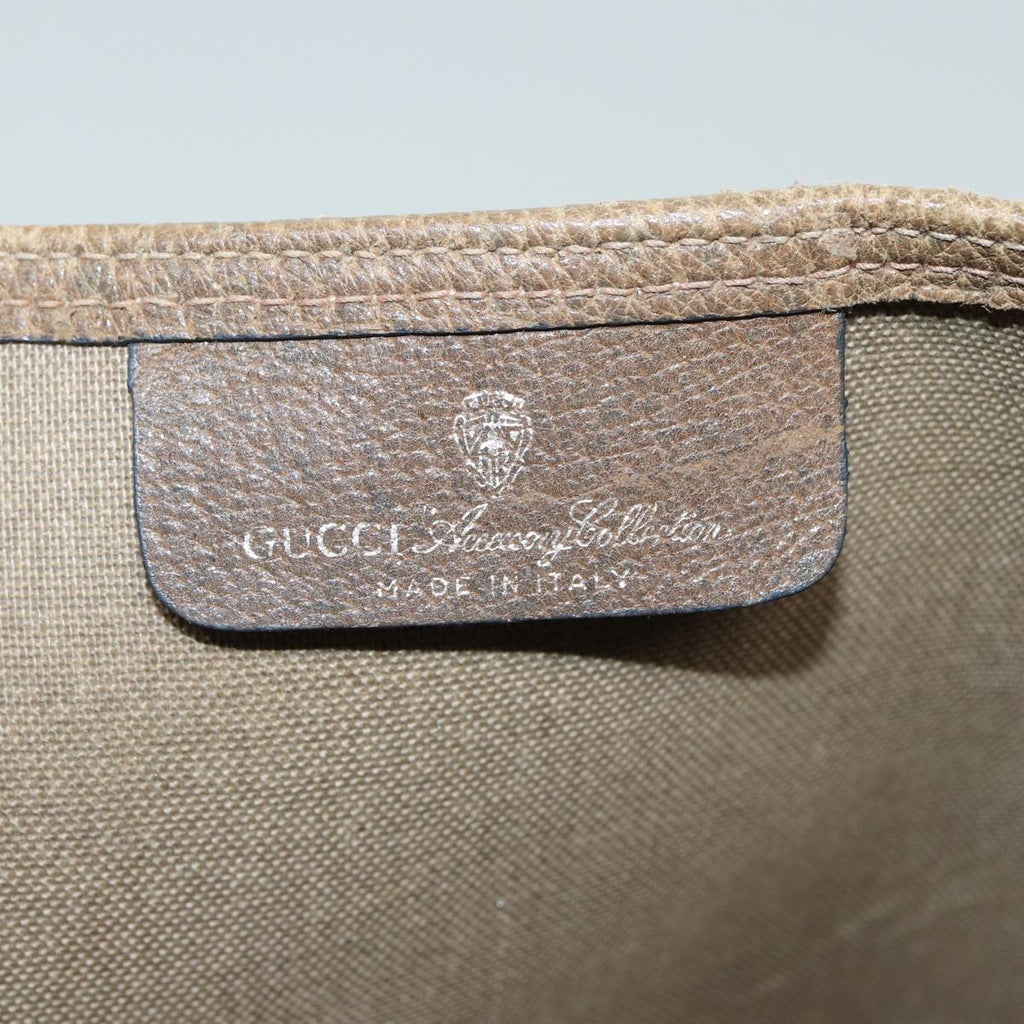 GUCCI GG Supreme Web Sherry Line Tote Bag PVC Leather Beige 39 02 003 82101