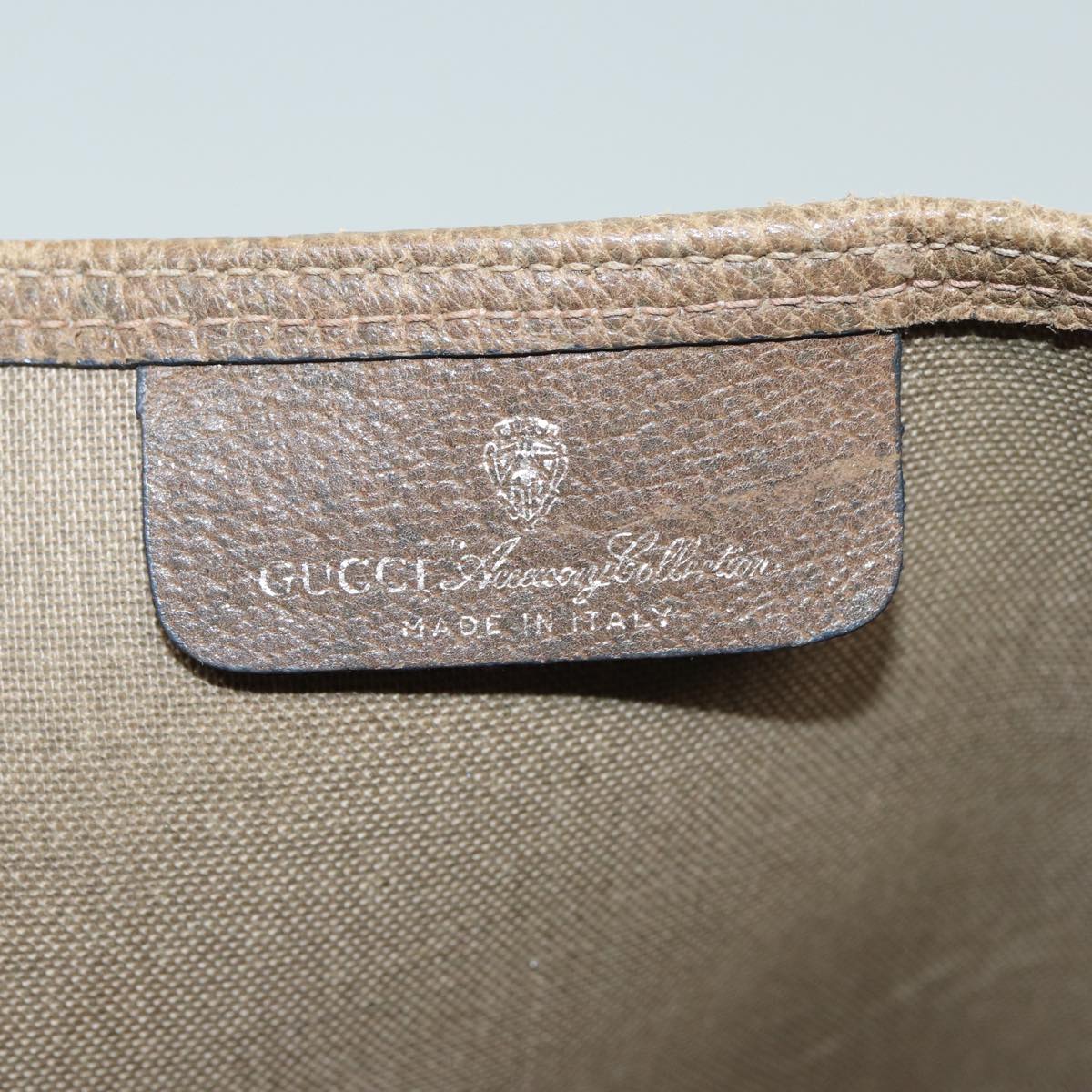 GUCCI GG Supreme Web Sherry Line Tote Bag PVC Leather Beige 39 02 003 82101