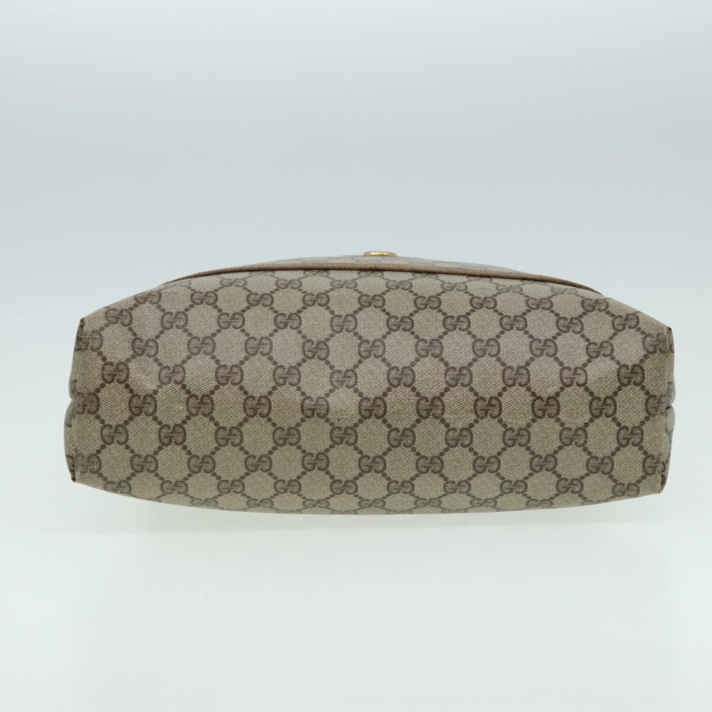 GUCCI GG Supreme Web Sherry Line Tote Bag PVC Leather Beige 39 02 003 82101