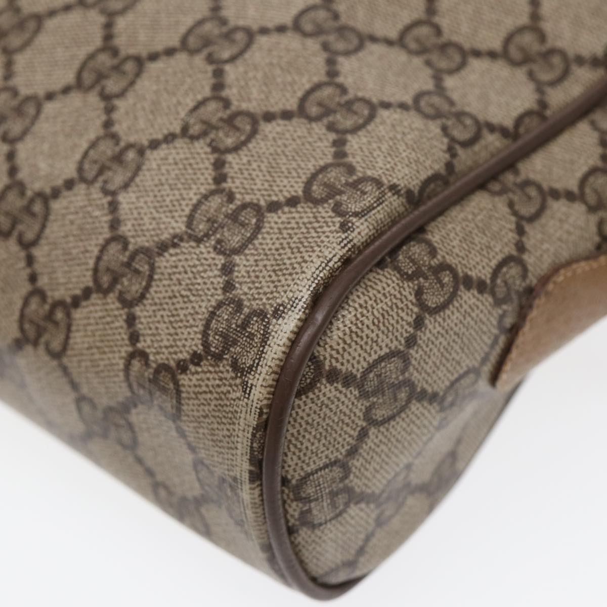 GUCCI GG Supreme Web Sherry Line Shoulder Bag Beige Gold 119 02 088 82111