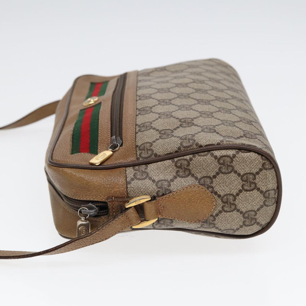 GUCCI GG Supreme Web Sherry Line Shoulder Bag Beige Gold 119 02 088 82111