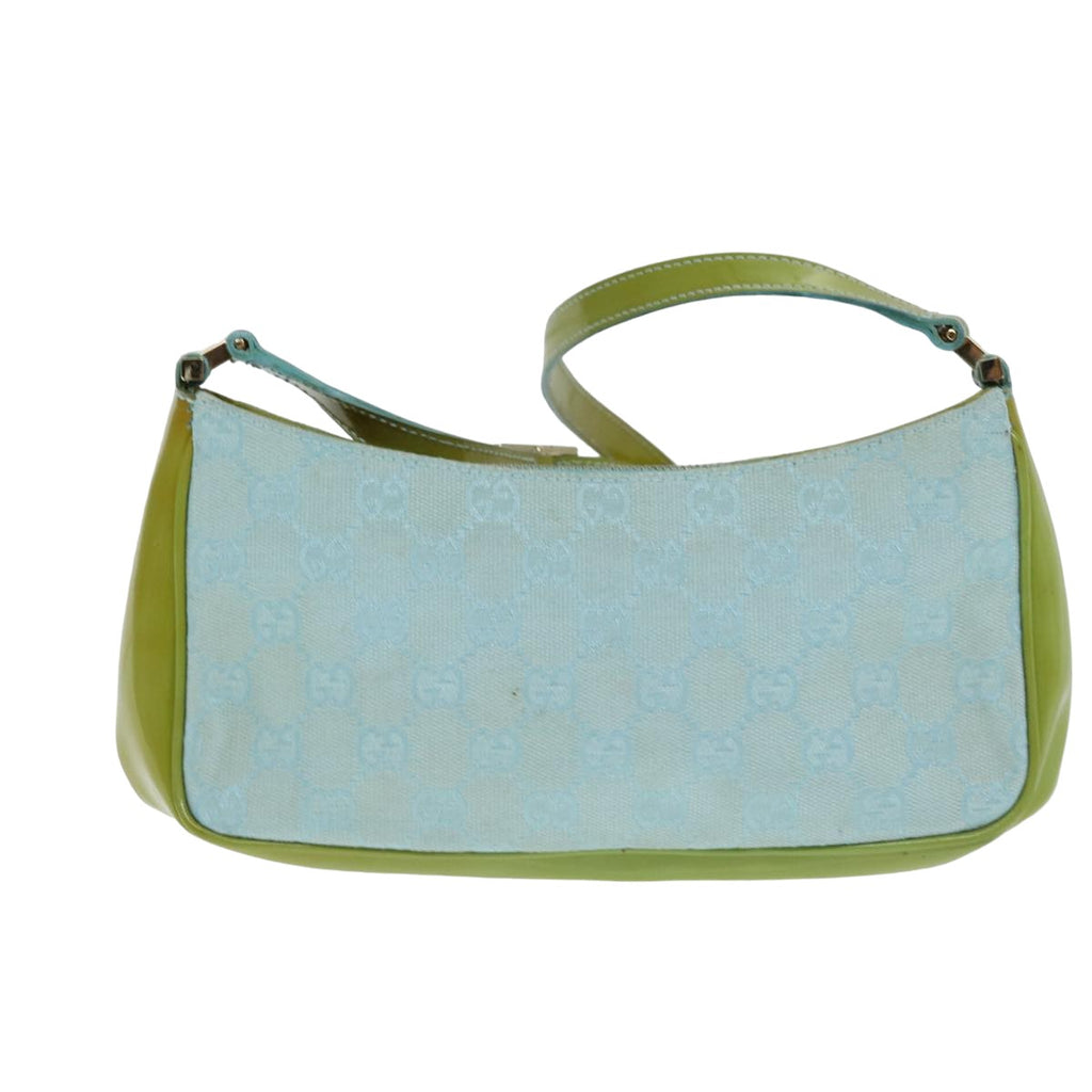 GUCCI GG Canvas Shoulder Bag Light Blue 001 4152 82144