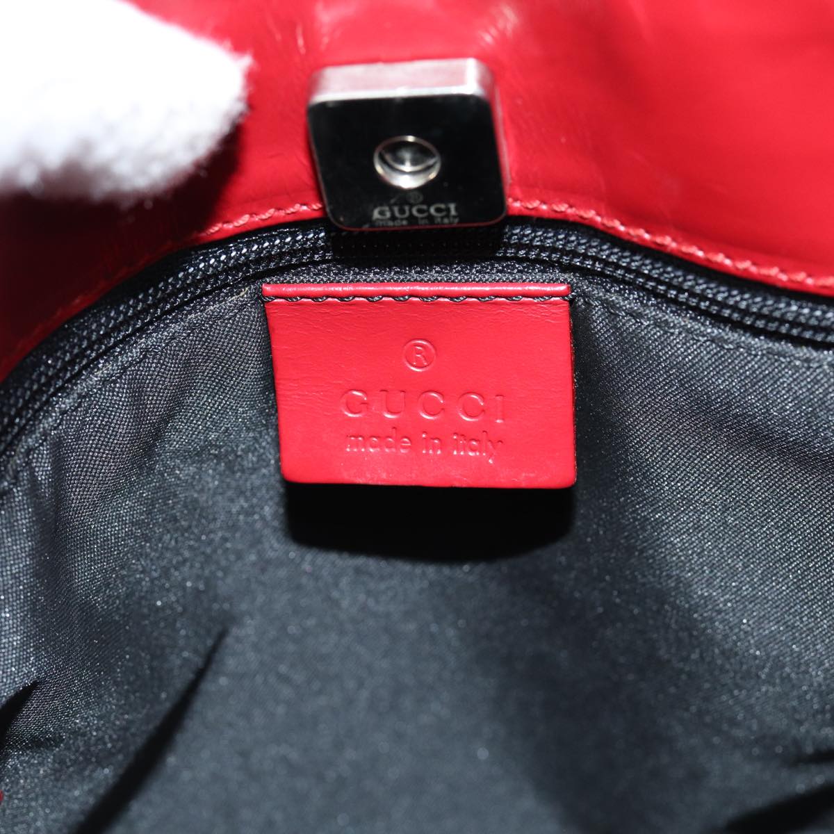 GUCCI GG Canvas Shoulder Bag Red 002 1075 82164