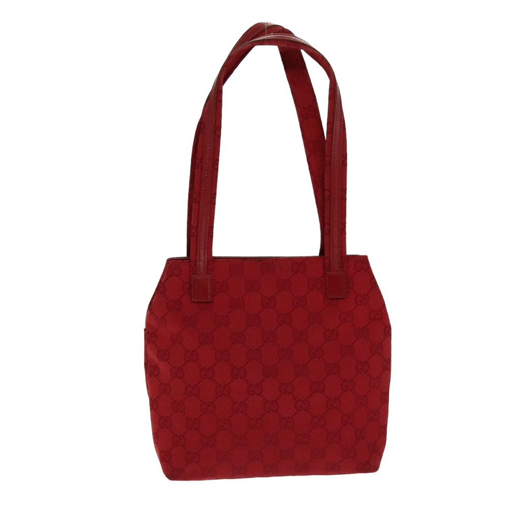 GUCCI GG Canvas Shoulder Bag Red 002 1075 82164