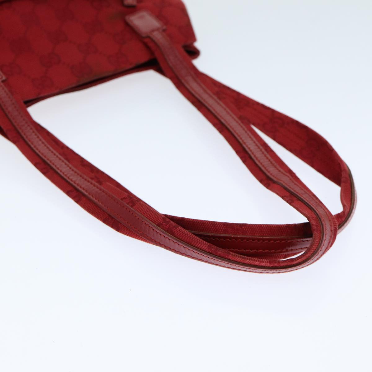 GUCCI GG Canvas Shoulder Bag Red 002 1075 82164