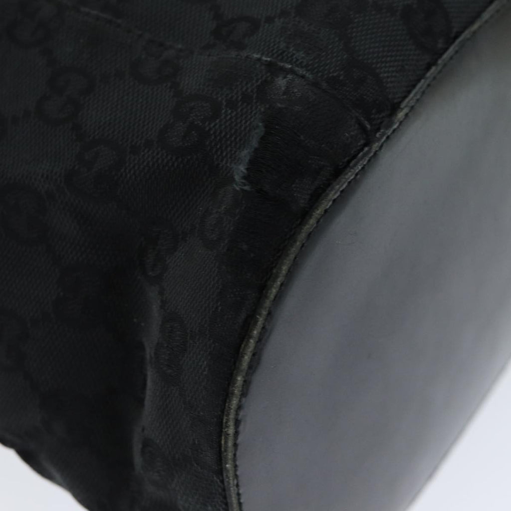 GUCCI GG Canvas Shoulder Bag Black 001 3738 82165