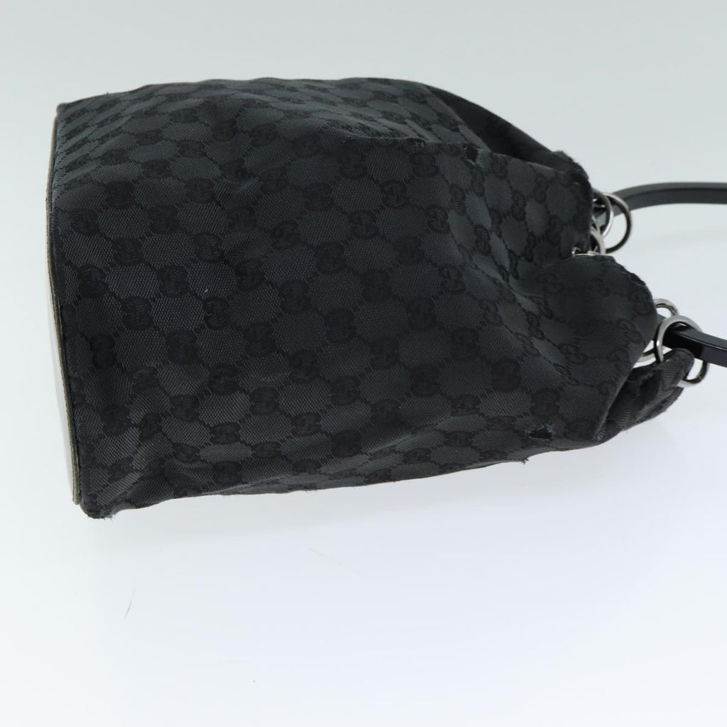 GUCCI GG Canvas Shoulder Bag Black 001 3738 82165