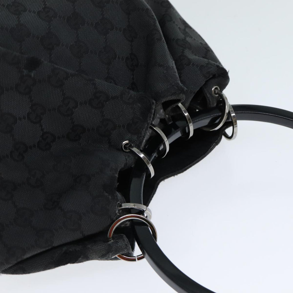 GUCCI GG Canvas Shoulder Bag Black 001 3738 82165
