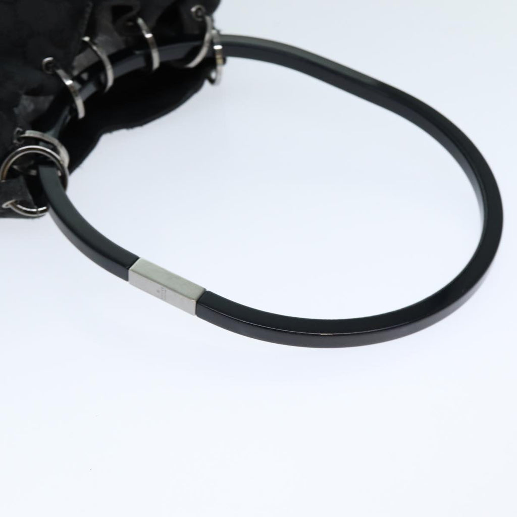GUCCI GG Canvas Shoulder Bag Black 001 3738 82165