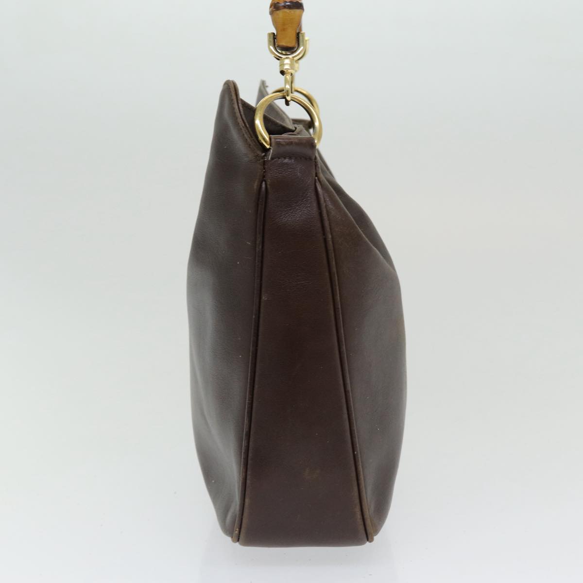 GUCCI Bamboo Shoulder Bag Leather 2way Brown 001 3444 1638 82177
