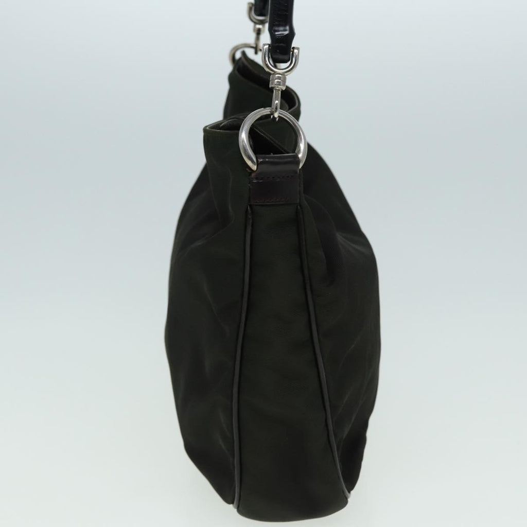 GUCCI Bamboo Hand Bag Nylon 2way Khaki 001 1638 82192