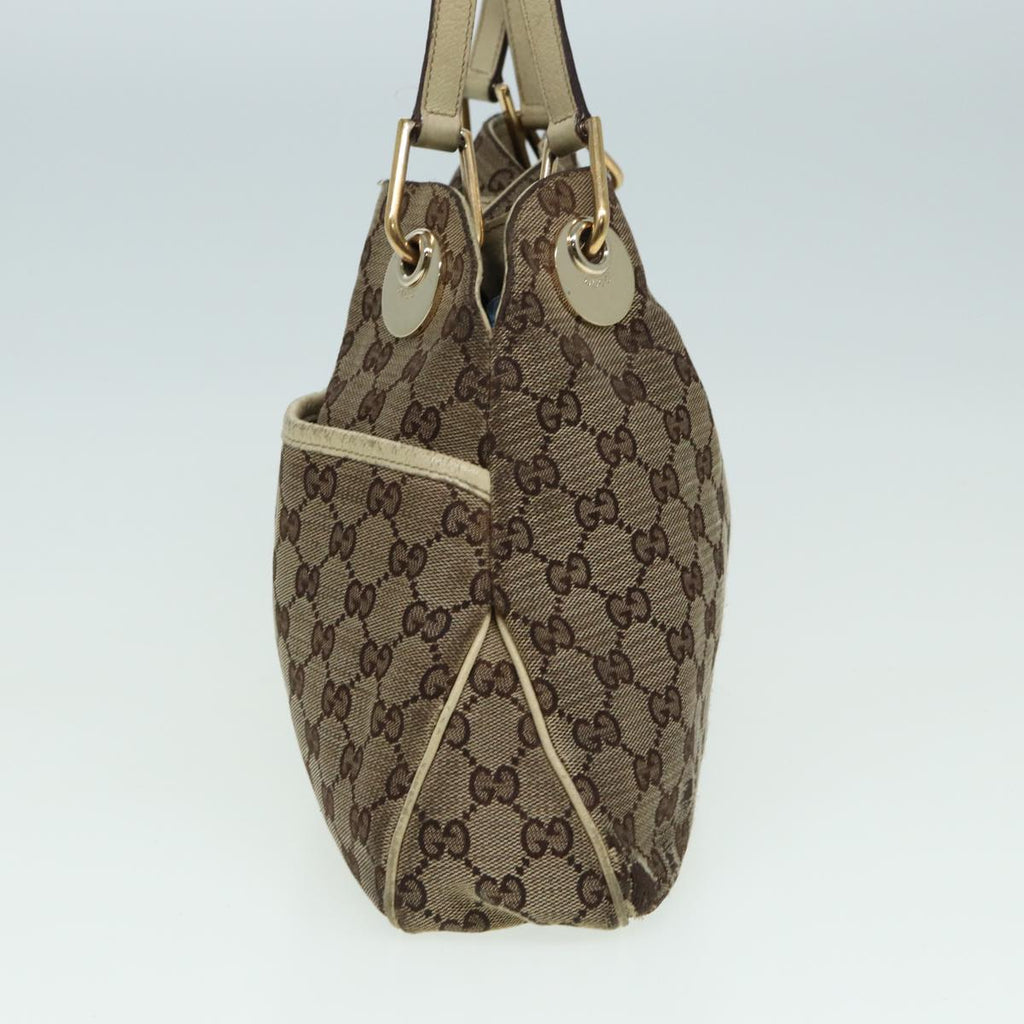 GUCCI GG Canvas Shoulder Bag Beige 121023 82193