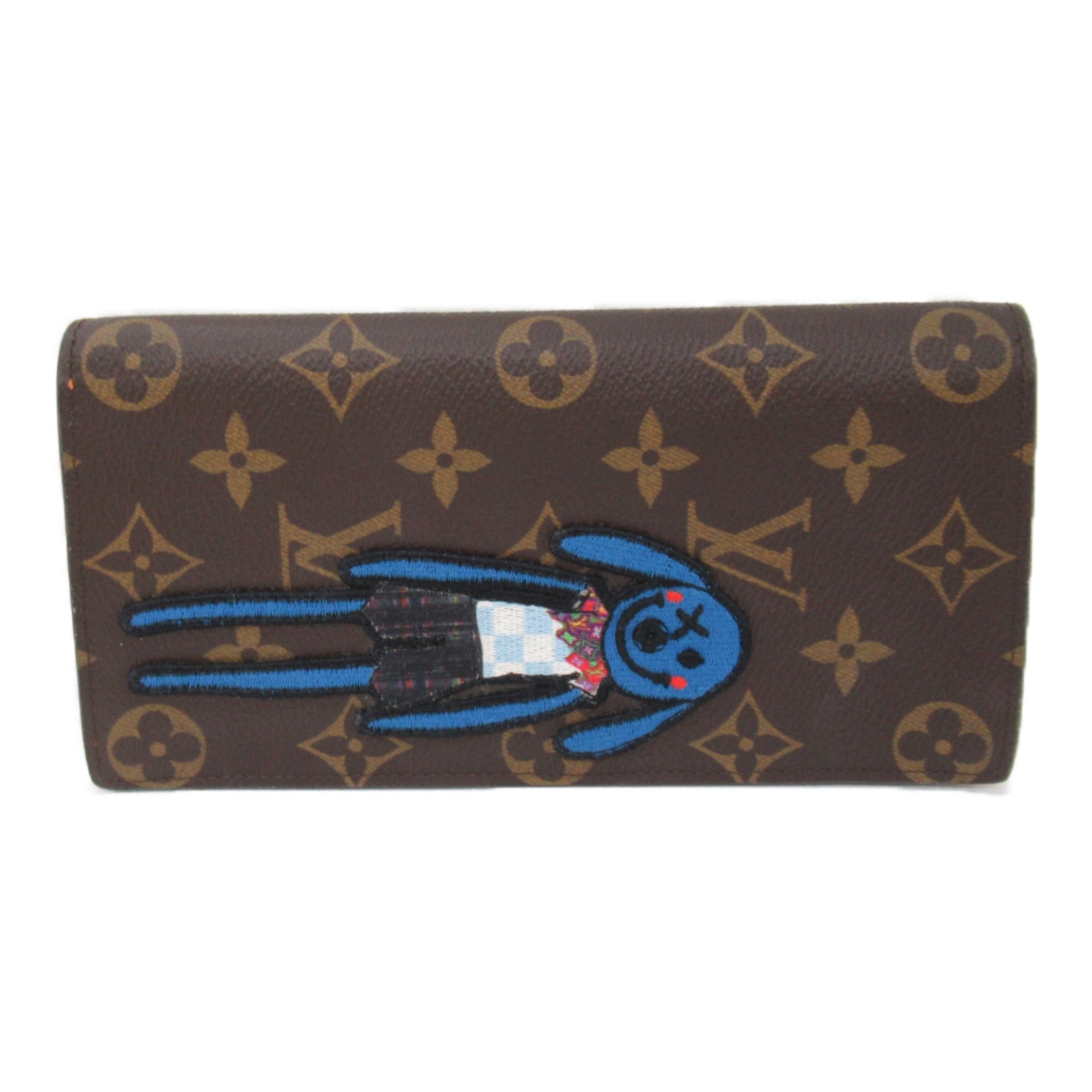 Louis Vuitton Portefolio Plaza Double Fold Wallet Double Folded Wallet Wallet PVC Coated Canvas Animal Monogram  Monogram  Brown M80158