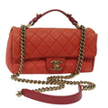 CHANEL Matelasse Shoulder Bag Caviar Skin Beige CC 82249A