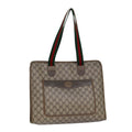 GUCCI GG Supreme Tote Bag WebSherry Line PVC Beige 89.02.997 82256