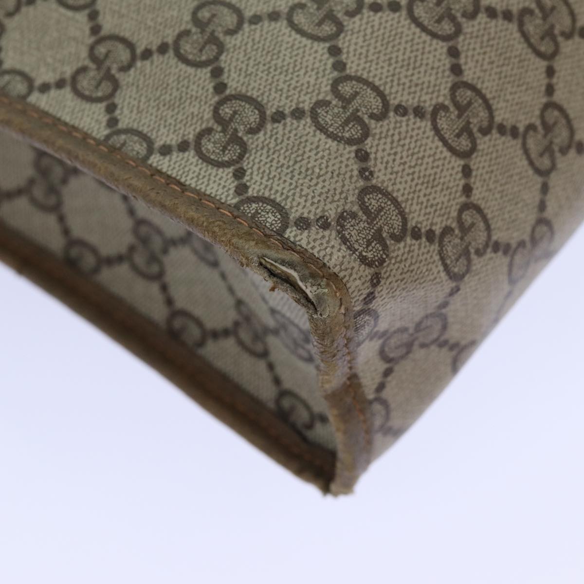 GUCCI GG Supreme Tote Bag WebSherry Line PVC Beige 89.02.997 82256