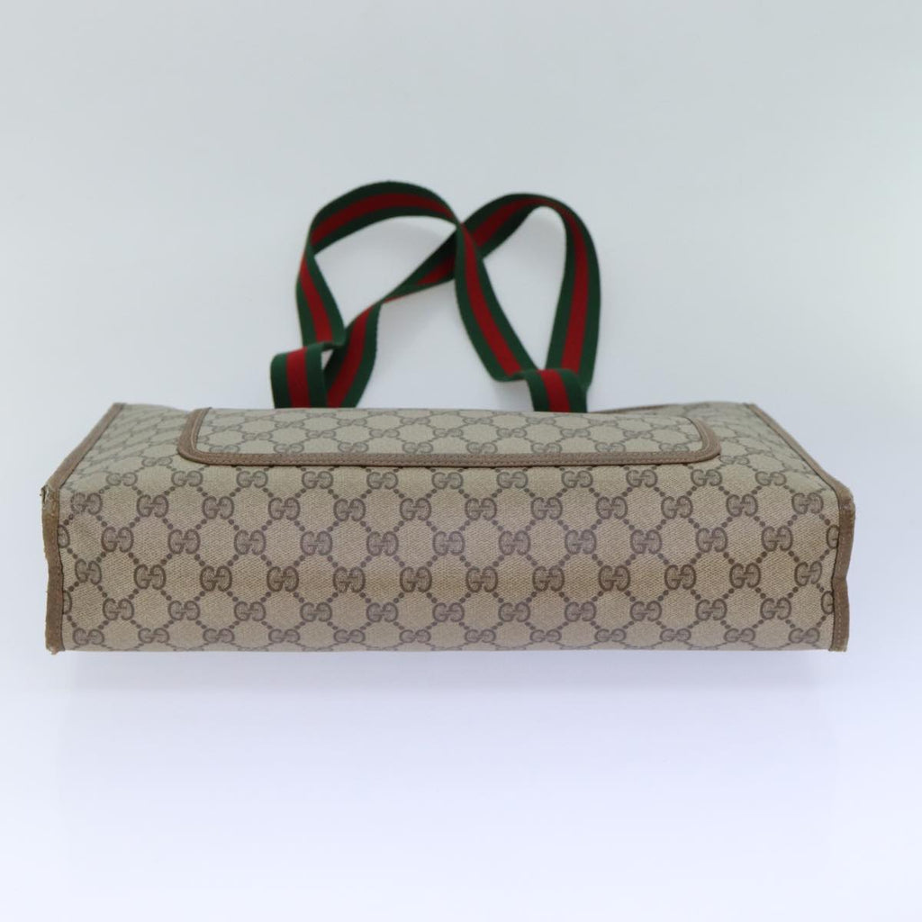 GUCCI GG Supreme Tote Bag WebSherry Line PVC Beige 89.02.997 82256