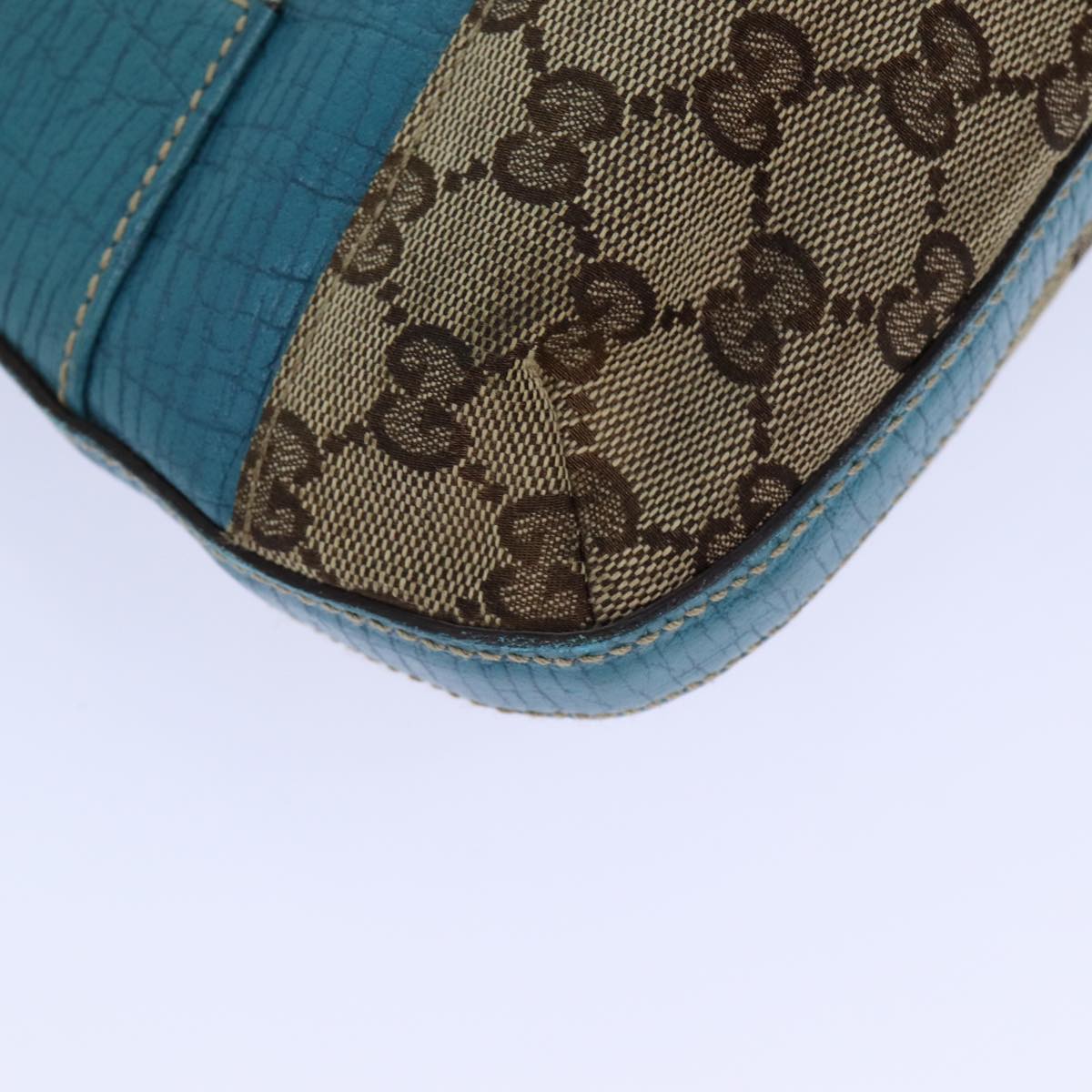 GUCCI Horsebit Sherry Line GG Canvas Shoulder Bag Beige 137388 82262