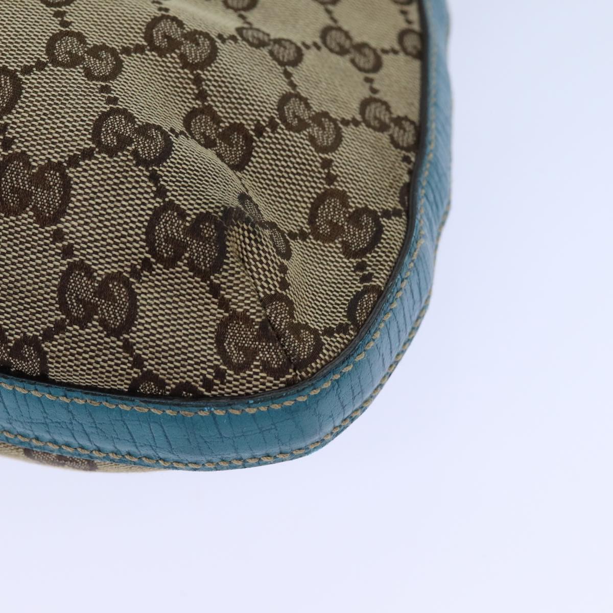 GUCCI Horsebit Sherry Line GG Canvas Shoulder Bag Beige 137388 82262