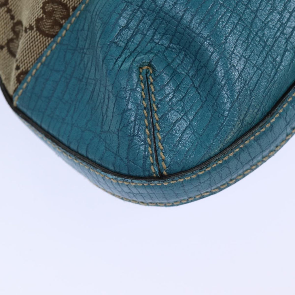 GUCCI Horsebit Sherry Line GG Canvas Shoulder Bag Beige 137388 82262
