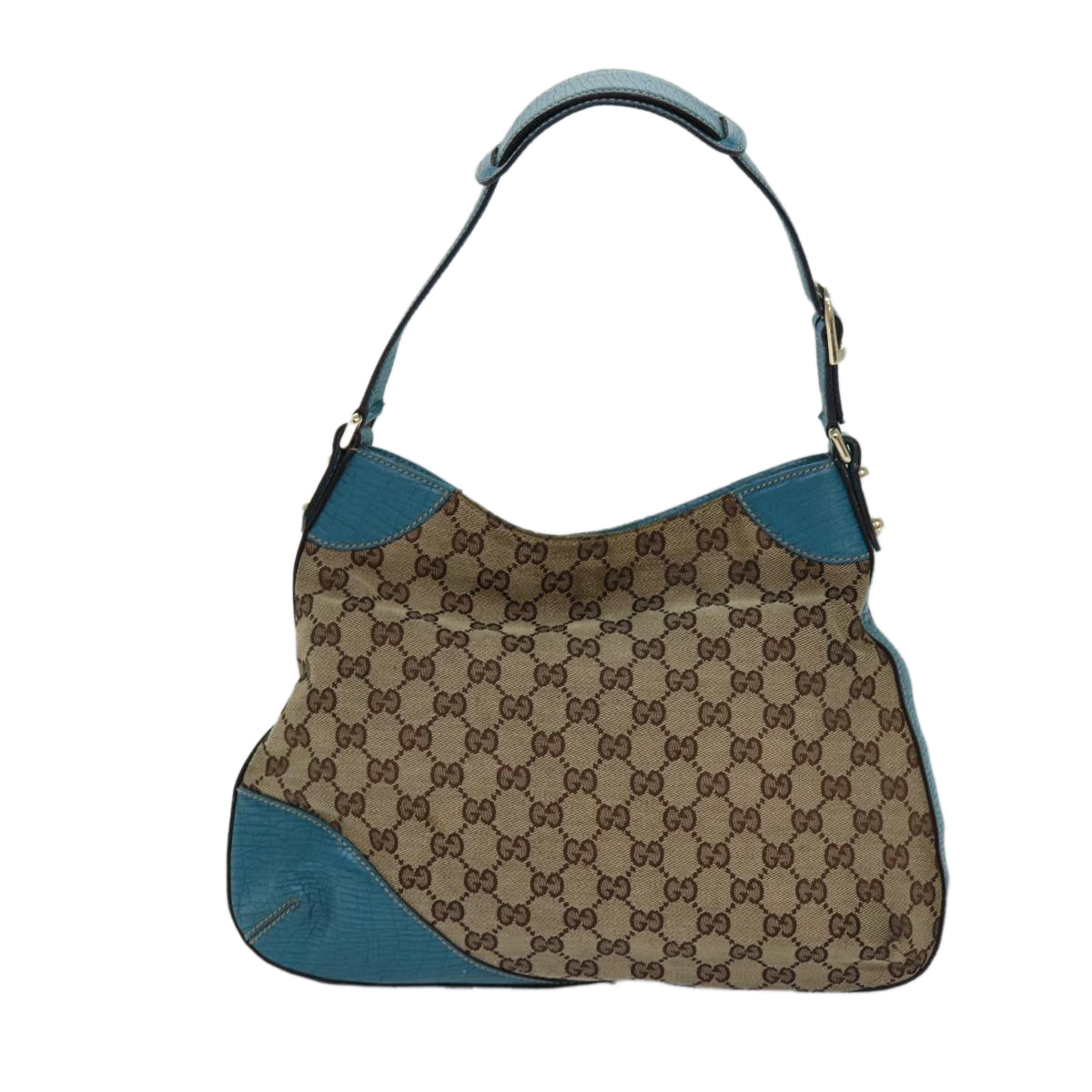 GUCCI Horsebit Sherry Line GG Canvas Shoulder Bag Beige 137388 82262