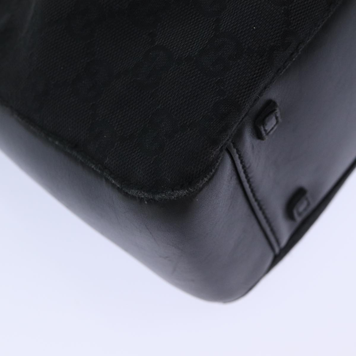 GUCCI GG Canvas Hand Bag Black 101919 82264