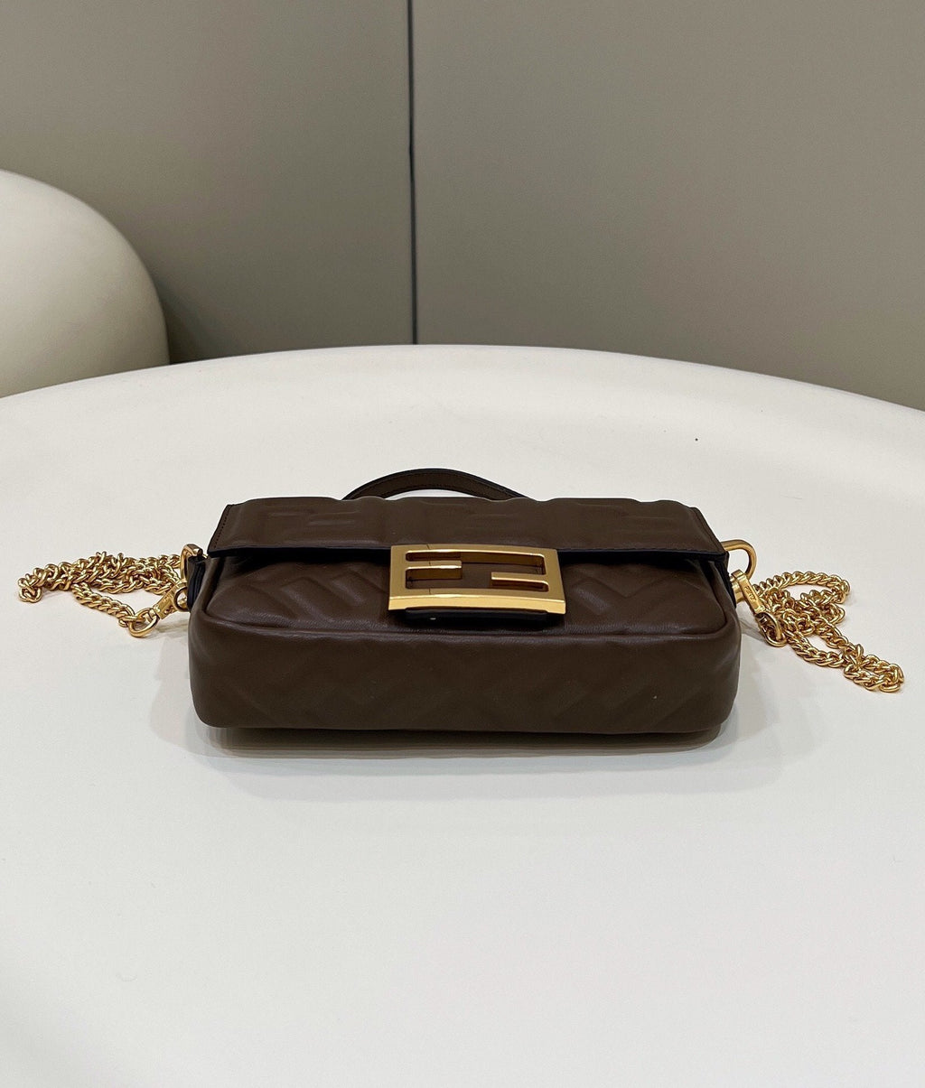 FI Baguette Brown For Women, Handbags, Shoulder And Crossbody Bags 7.5in/19cm FF 8BS017
