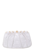 Judith Leiber Vintage Ivory & Gold Snakeskin Clutch Handbag