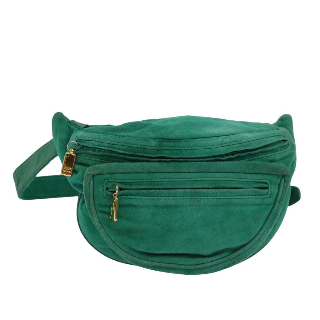 GUCCI Waist bag Suede Leather Green 039 115 0250 82696