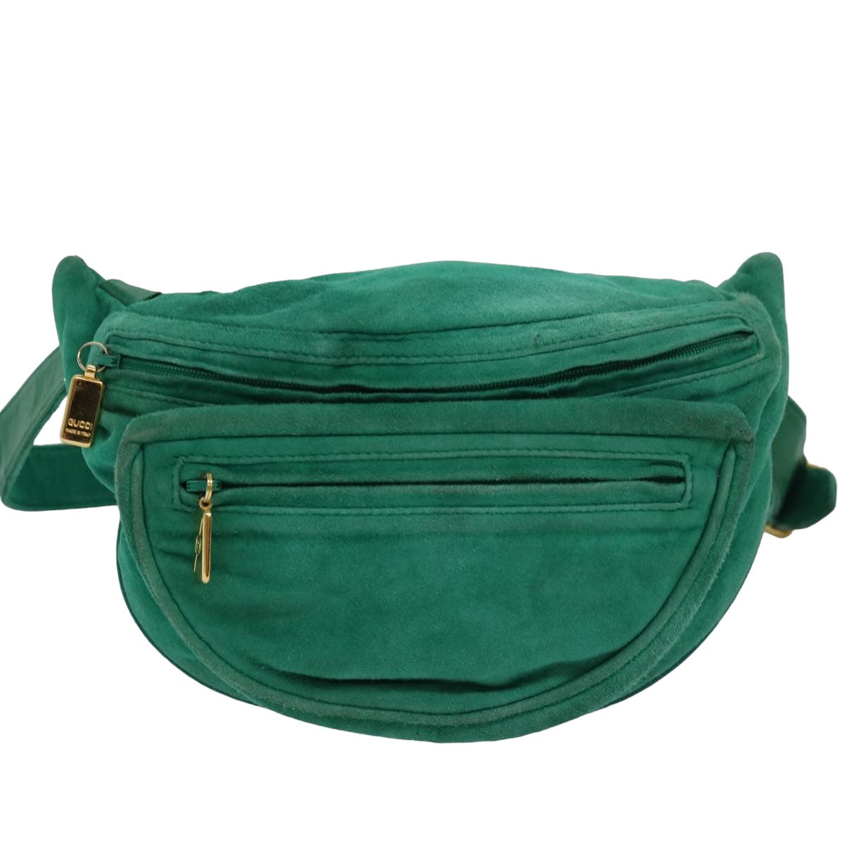 GUCCI Waist bag Suede Leather Green 039 115 0250 82696
