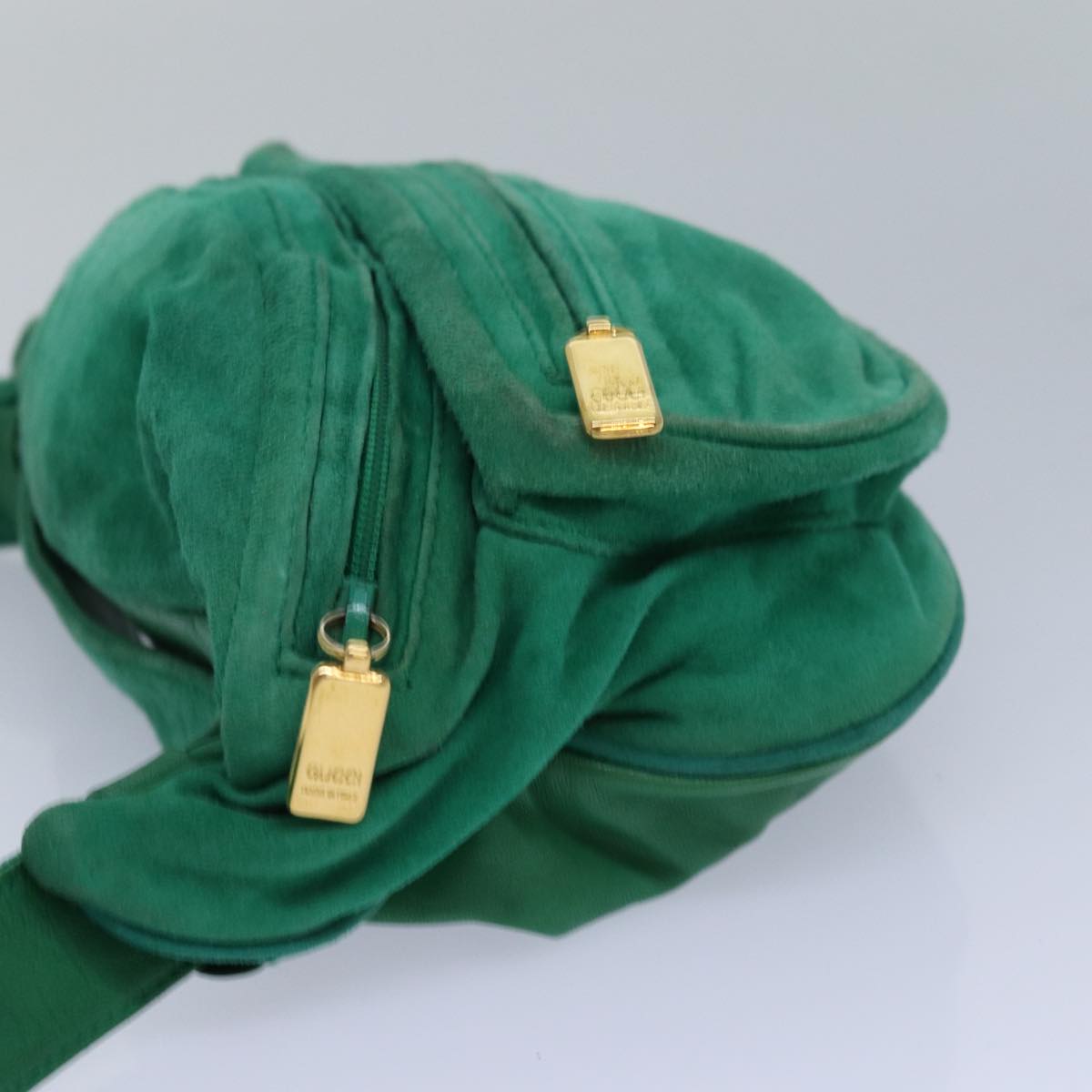 GUCCI Waist bag Suede Leather Green 039 115 0250 82696