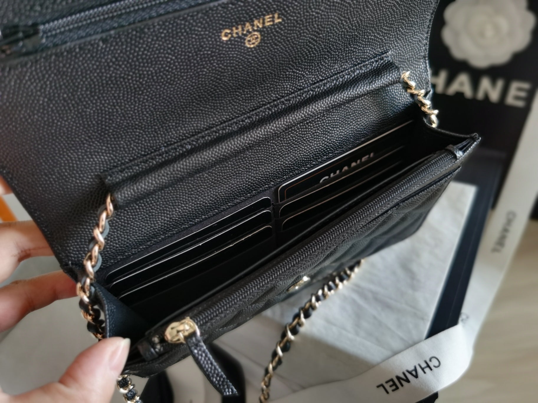 CHLMini GlamIap Bag Black For Women 7.2in/18.5cm