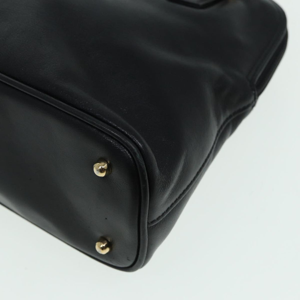 GUCCI Bamboo Hand Bag Leather 2way Black 000 090 0290 82700