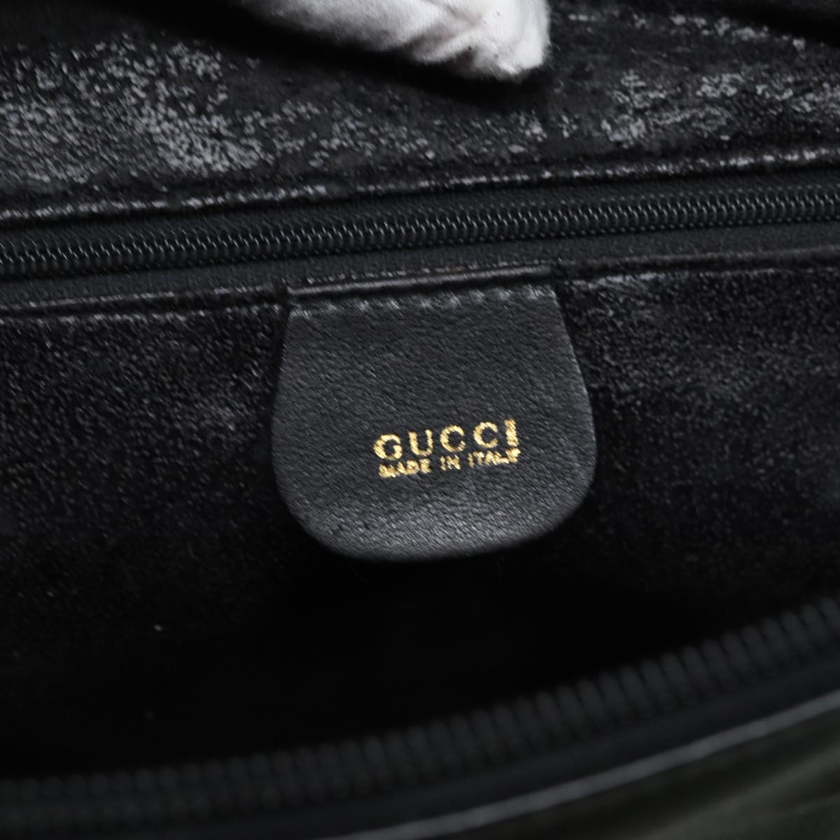 GUCCI Bamboo Hand Bag Leather 2way Black 000 090 0290 82700
