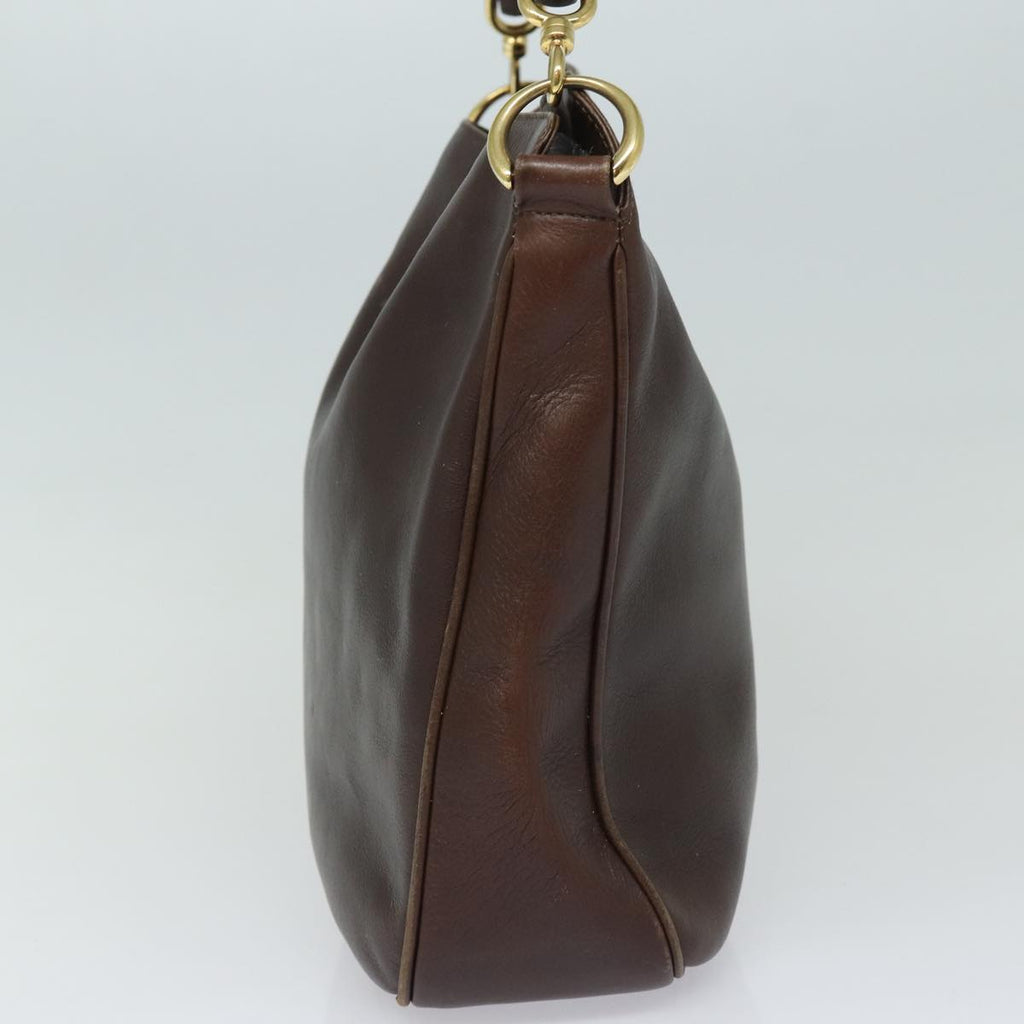 GUCCI Bamboo Shoulder Bag Leather 2way Brown 001 0166 1638 82704