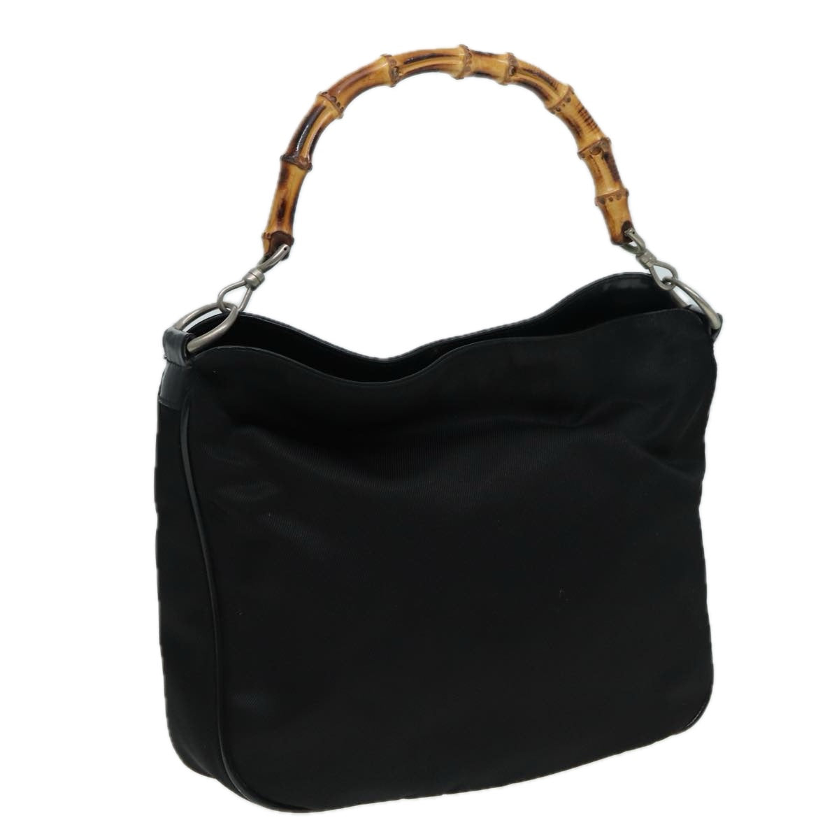 GUCCI Bamboo Shoulder Bag Nylon Black 001 1781 1638 82705