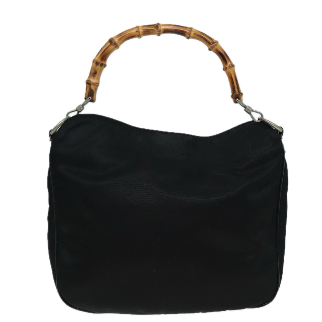 GUCCI Bamboo Shoulder Bag Nylon Black 001 1781 1638 82705