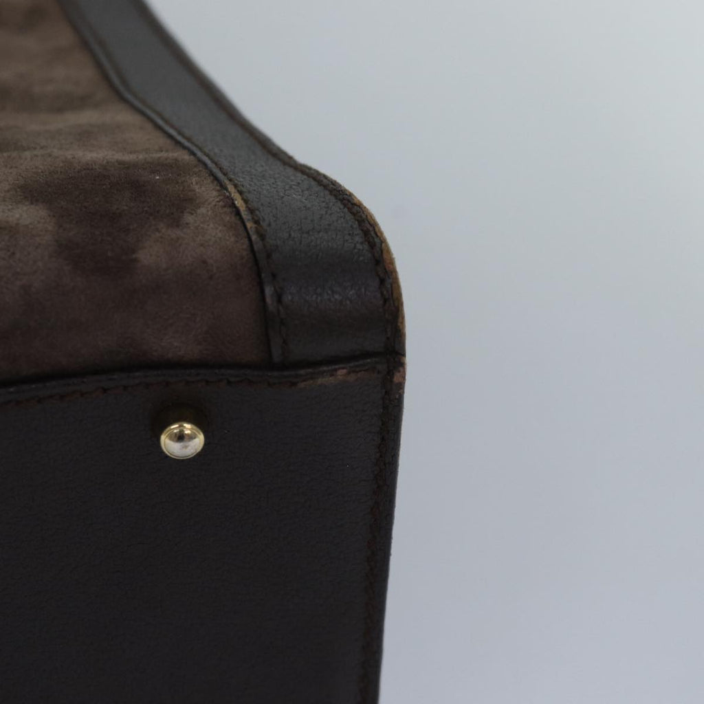 GUCCI Bamboo Hand Bag Suede Brown 002 1095 0260 82706