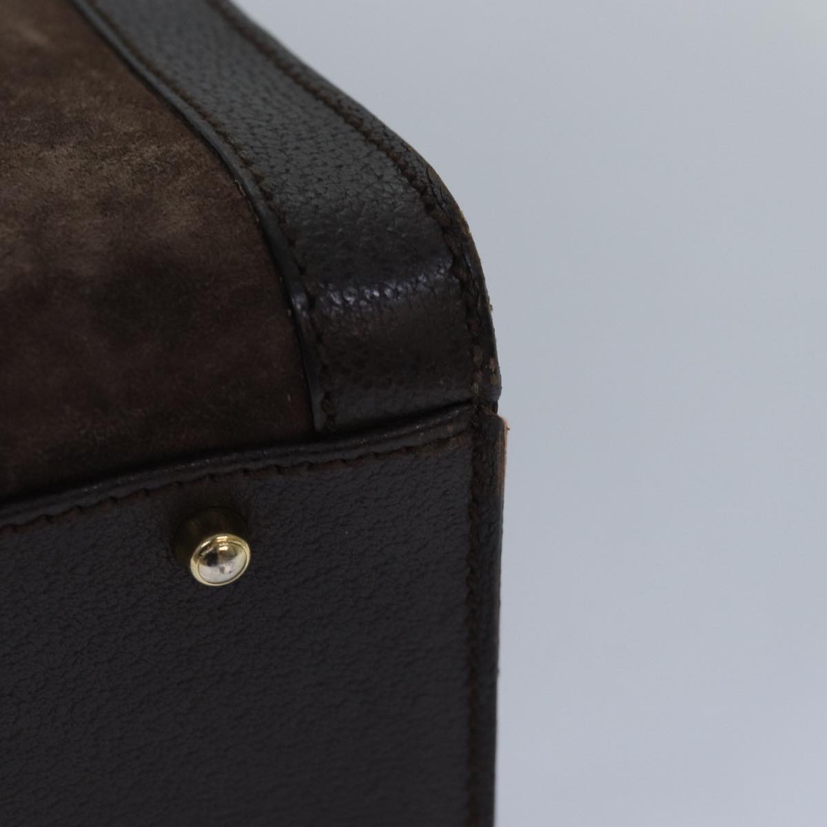 GUCCI Bamboo Hand Bag Suede Brown 002 1095 0260 82706