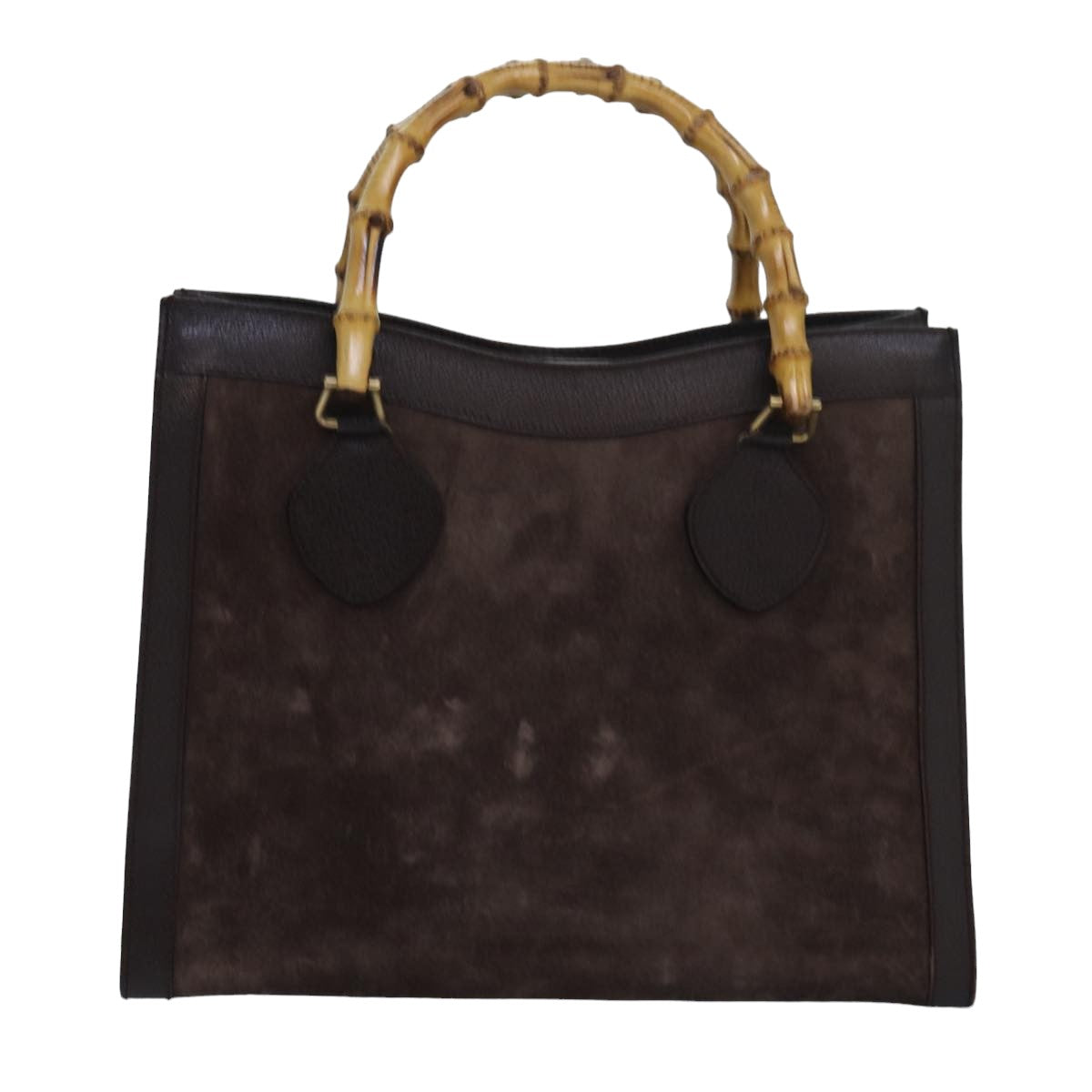 GUCCI Bamboo Hand Bag Suede Brown 002 1095 0260 82706