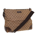 GUCCI GG Canvas Shoulder Bag Beige 110054 82710