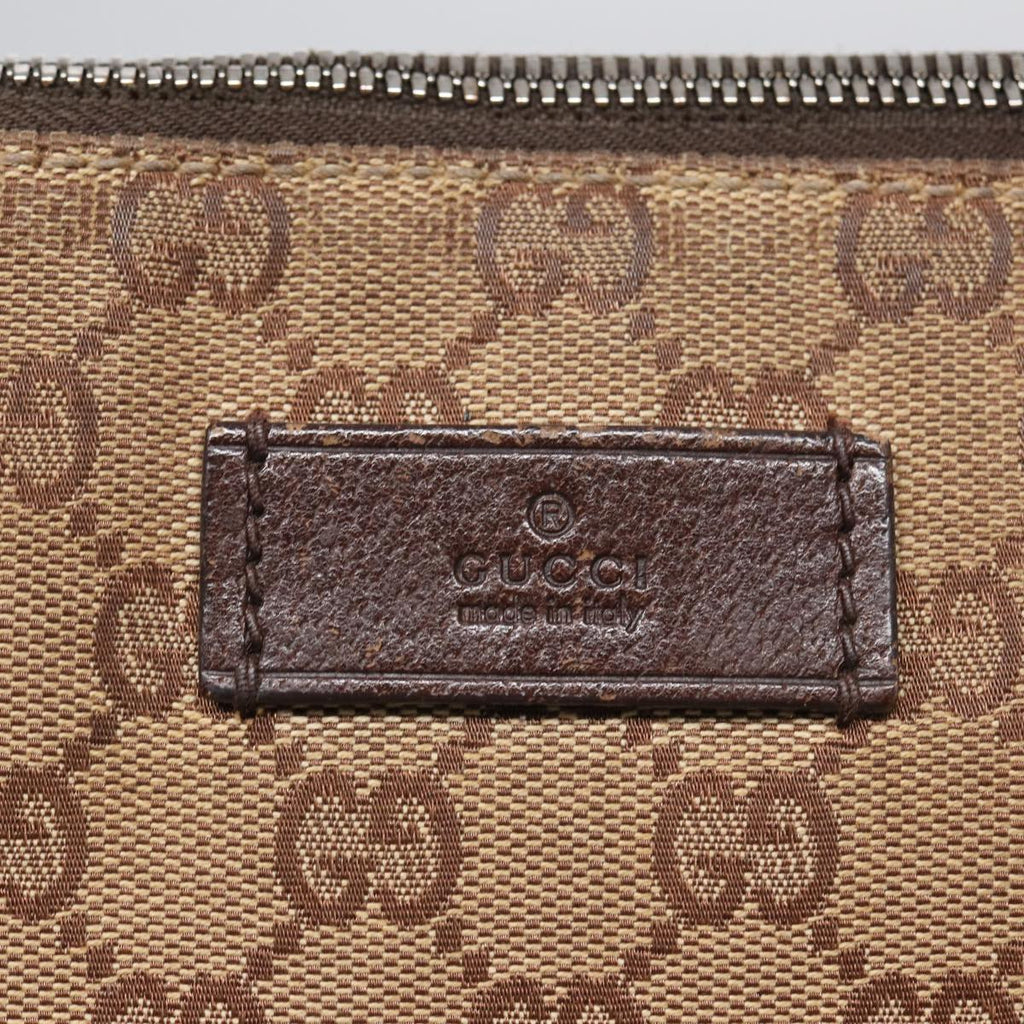 GUCCI GG Canvas Shoulder Bag Beige 110054 82710
