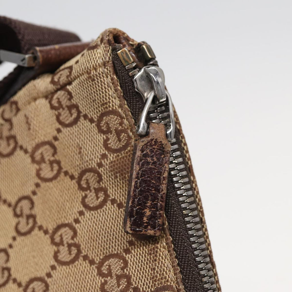 GUCCI GG Canvas Shoulder Bag Beige 110054 82710