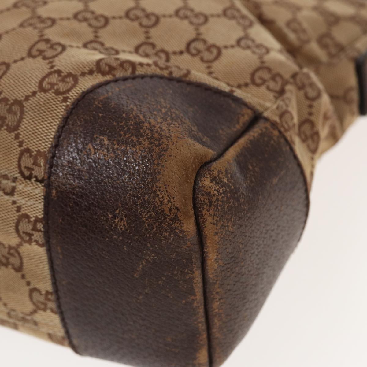 GUCCI GG Canvas Shoulder Bag Beige 110054 82710