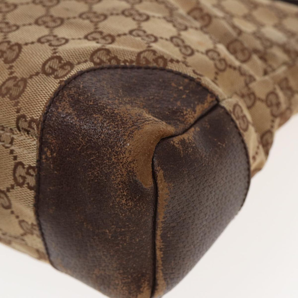 GUCCI GG Canvas Shoulder Bag Beige 110054 82710