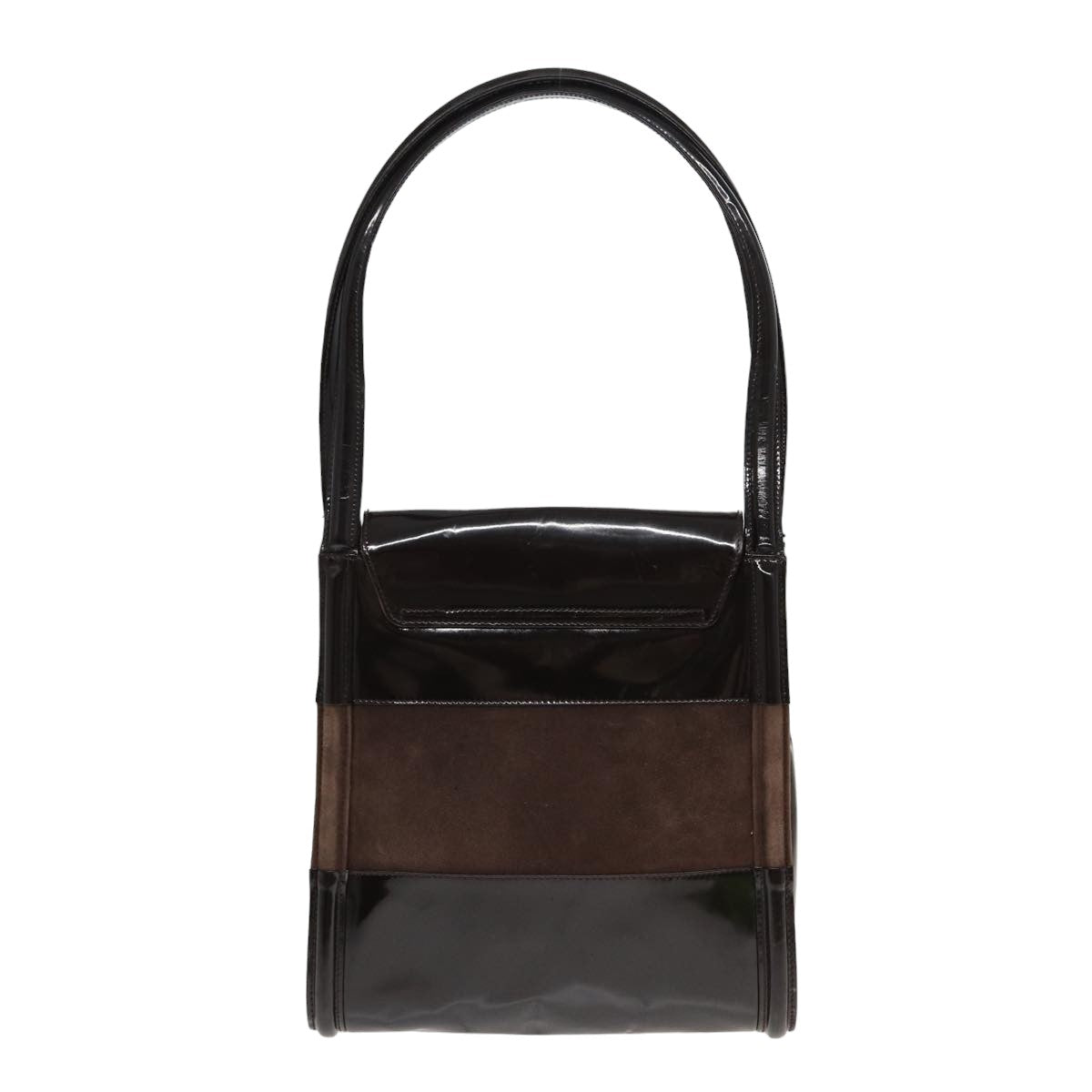 GUCCI Tote Bag Enamel Suede Brown 82713