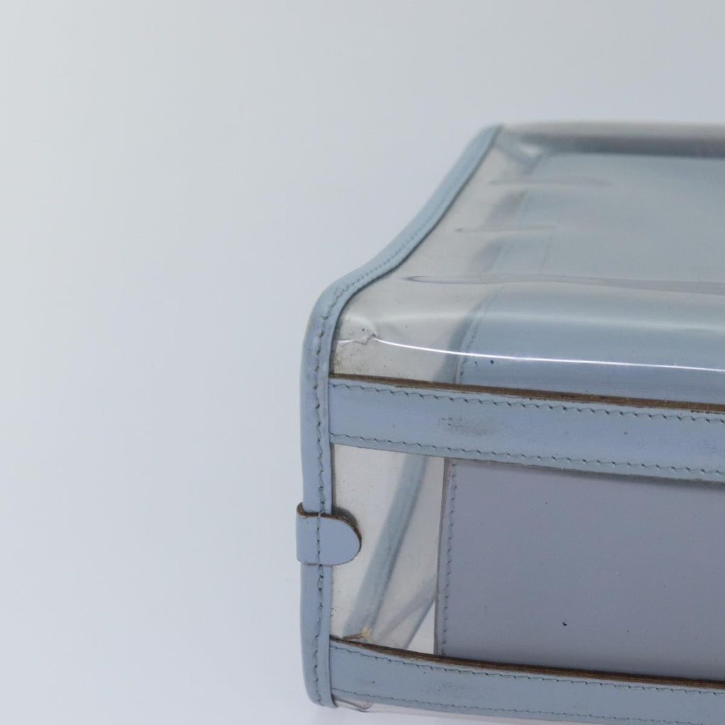 GUCCI Hand Bag Vinyl Light Blue 82716
