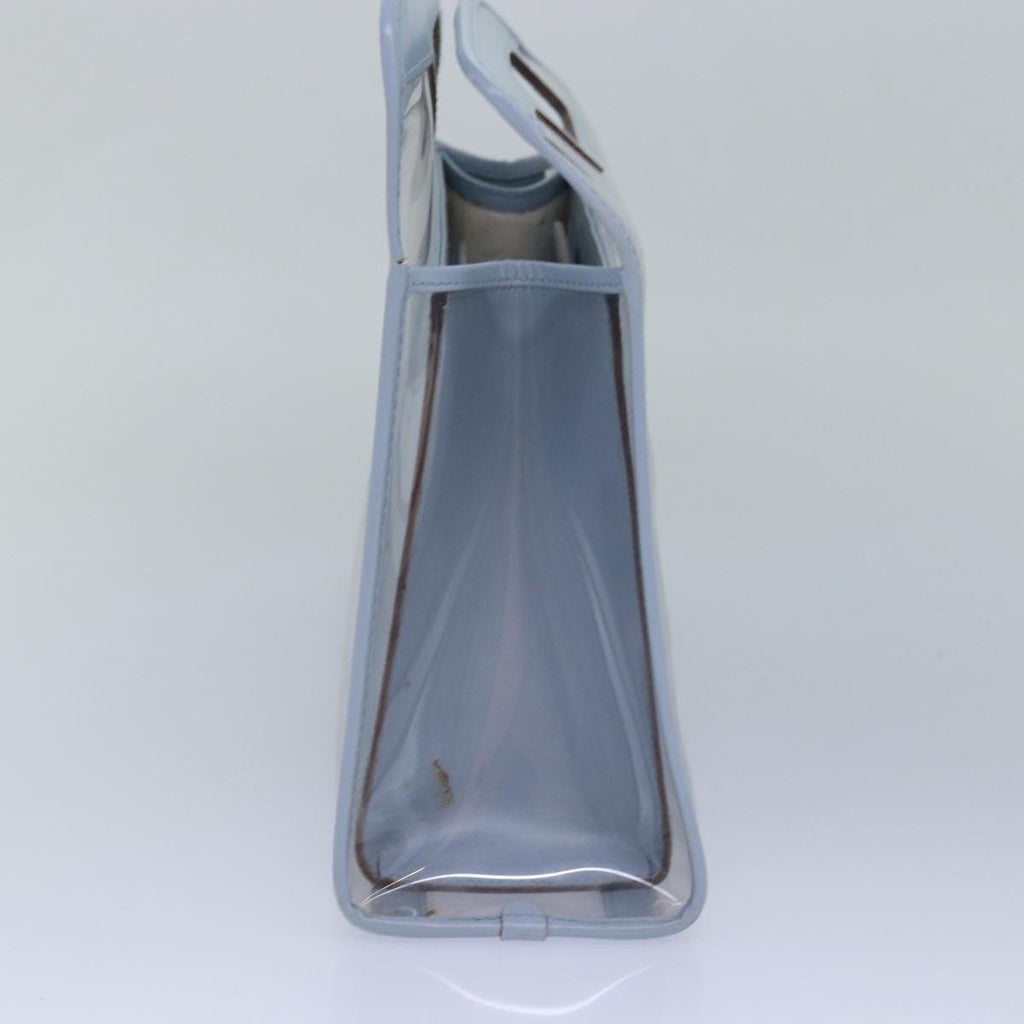 GUCCI Hand Bag Vinyl Light Blue 82716