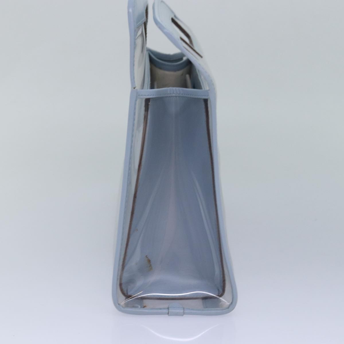 GUCCI Hand Bag Vinyl Light Blue 82716