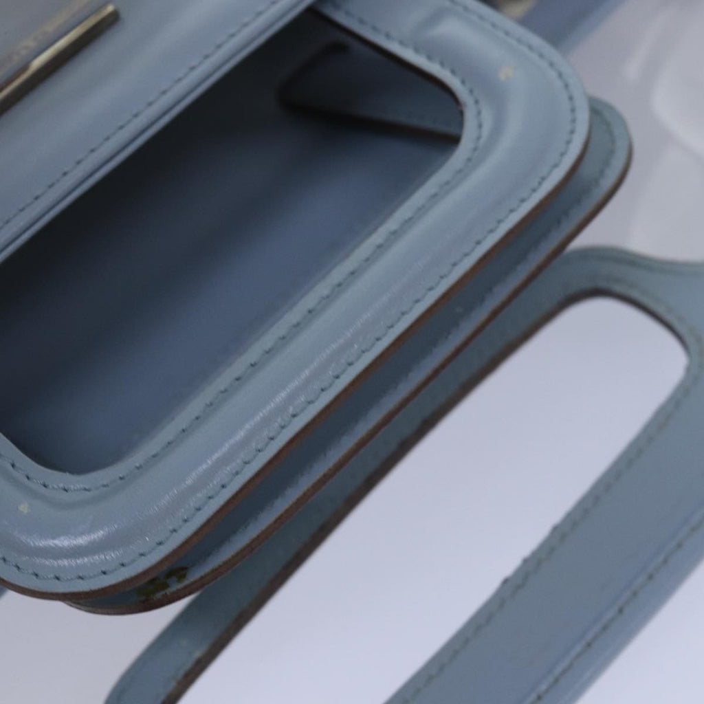 GUCCI Hand Bag Vinyl Light Blue 82716
